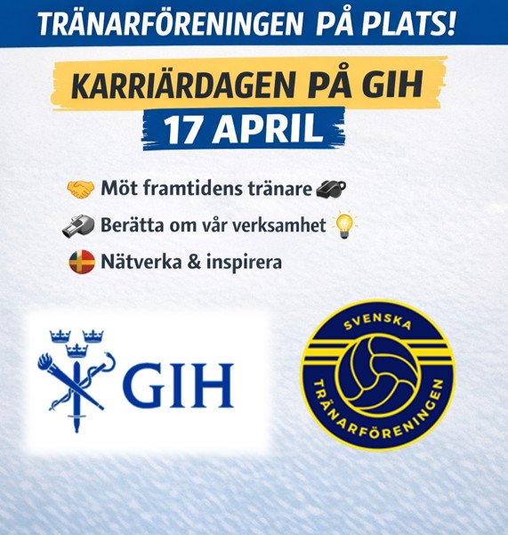 Tränarföreningen på plats under Karriärdagen på GIH den 17 april